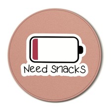 Feronty Round Mouse Pad, Need Snacks Color picture