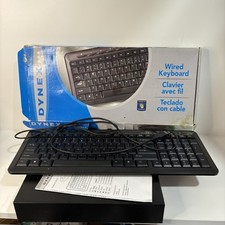 NIB Dynex Wired Keyboard Model DX-WRK 1401 USB Full Size W Built In Feet picture