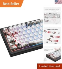 Womier PBT Keycaps Set 130 Keys, Custom White Japanese Keyboard Doubleshot Dy... picture