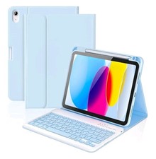 KBCASE Light Blue For Ipad 11th 10th Generation Case With Pencil Holder picture