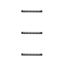 3pcs Single-Sided Fishbone Cable Manager, 19” Cold Rolled Steel Panel picture