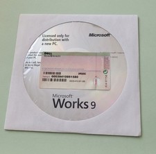 Dell Microsoft Works 9 Installation CD, new, factory sealed, never used/opened picture