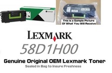 Mostly New Genuine Lexmark 58D1H00 Toner Cartridge -85% Toner Remaining - TESTED picture