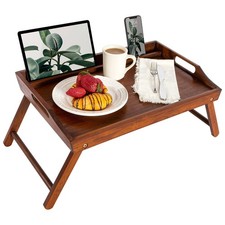 ROSSIE HOME Extra Large Bamboo Bed Tray, Lap Tray, Lap Desk with Phone Holder... picture