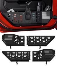 Front Door Storage Box for Jeep Wrangler JL JLU 4XE & Gladiator JT, 2PCS Black picture