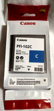 Printer Ink Cartridge Canon PFI-102C Cyan Blue Ink Tank ImagePROGRAF Sealed picture