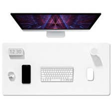 Felt Desk Mat, Minimalist Large Mouse Pad XXL 35.5 x 15.7 in, Desk Matt for D... picture