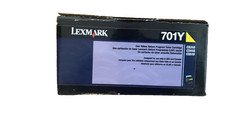 GENUINE LEXMARK 701Y 70C10Y0 Yellow Return Program Toner Cartridge picture
