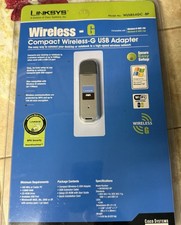 LinkSYS Cisco WUSB54GC-BP Compact Wireless-G USB Wi-Fi Network Adapter Desktop picture