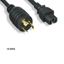 LOT 10pcs 8ft 14AWG Power Cable NEMA L6-20P to IEC-603203 C15 15A/250V SJT Lock picture
