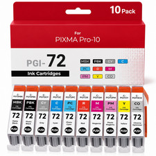 PGI-72 Ink 10-Pack Ink Cartridges Compatible for Pixma Pro-10s Printer picture