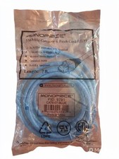 Monoprice Cat6 Patch Cable 7ft Blue RJ-45 Gold Plated Molded Strain Relief picture