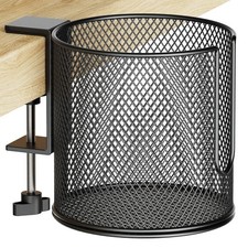 Large Desk Cup Holder, Fully Covered Anti-Spill Clip on Table Cup Holder, Off... picture