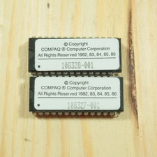 Compaq Deskpro 386 BIOS ROM Set 108327-001 108328-001 Revision F 1986 28 Pin IC picture
