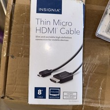 Insignia 8ft Micro HDMI (Type D) to HDMI Video Cable for Canon Sony Nikon (L2) picture