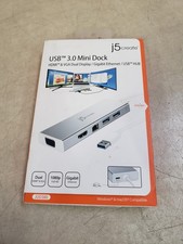 j5create JUD380 Dual Display Docking Station HDMI VGA USB 3.0 Sealed picture