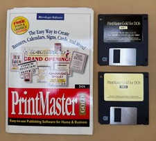 PrintMaster Gold for DOS 2 Disks + User's Guide MicroLogic 1993 TC picture