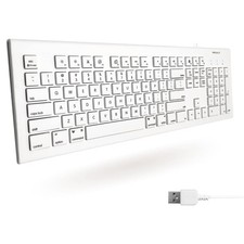 Macally Full Size Usb Wired Keyboard For Mac And Pc - Plug & Play Wire picture
