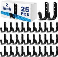 25 Pcs J Hooks for Cable Management Hanging Cable Support J Hooks (2 Inch) picture