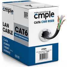 Cat6 Riser Ethernet Cable 1000ft CMR 23AWG Solid UTP 550MHz Bulk Network Cable picture
