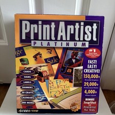 Print Artist Platinum PC CD Rom Software-Rare Vintage 7 CDs picture