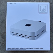 Satechi Mac Mini M2 M1 Hub Stand NVME SATA SSD Enclosure USB-C Docking Station picture
