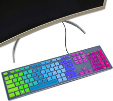 Colorful Keyboard Cover for Dell KM636 Wireless Keyboard & Dell KB216 picture