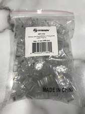 RJ45 Cat5e Plug UL Steren 301-176 Modular 8x8 Round/Solid 2-Prong  (100ct Bag) picture