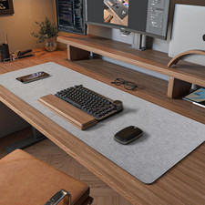 Felt Desk Pad, Keyboard Mat 35.8 x 11.8 Inches, Large Felt Mouse Pad, Computer picture