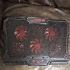 COOLCOLD 5-Fan Laptop Cooling Pad Built-In USB Port for 15