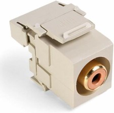 Leviton 40735-ROI QuickPort RCA 110-Type, Orange Barrel, Ivory picture