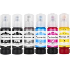 552 Compatible Ink Refill Bottles 6 Pack 70ml for Epson EcoTank ET-8550 ET-8500 picture