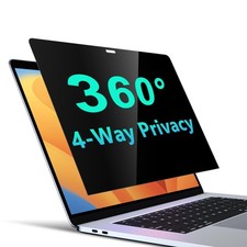 PYS 4-Way Privacy Screen for MacBook Pro 13 Inch (2016-2022, 13 Inch, Black picture