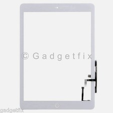 USA New White Touch Screen Glass Digitizer For iPad Air + Adhesive + Home Button picture