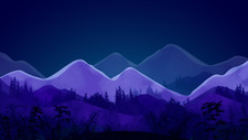 Landscape  mountains night grass plants trees Custom Gaming Mat Desk picture