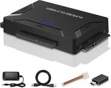 Compact 3-in-1 USB 3.0 Hard Drive Adapter for Fast Data Transfer and Recovery picture