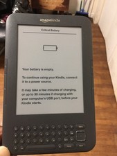 Amazon Kindle Keyboard 6 in 4GB Wi-Fi eBook Reader Gray Built-In Keyboard D00901 picture