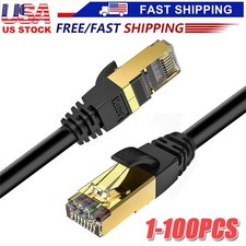 Cat 8 Ethernet RJ45 Cable Super Speed 40Gbps Patch LAN Network Gold Plated Lot picture