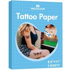 MECOLOUR Printable Temporary Tattoo Paper for LASER Printer,8.5