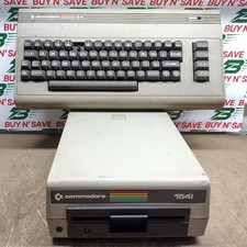 Commodore 64 Computer & 1541 Single Floppy Disk Drive - No PwrCrds - FOR PARTS picture
