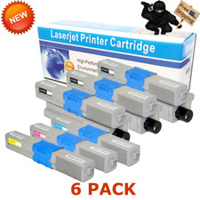 6 Color Black Toner Cartridge Set for OKI Data C330 C530 MC361 MC561 MC890 MC950 picture