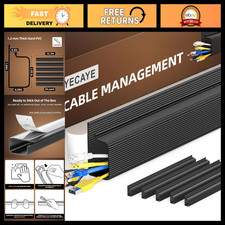 Cable Management Sleeve, 6 Pack, Black - Tangle-Free Organizer for Cables picture