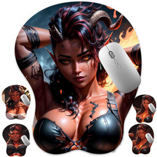 3D Mouse Pad, Oppai Design Wrist Rest, Ergonomic Gaming Mat, Karlach picture