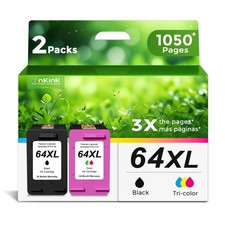 64XL Ink Cartridges Replacement for HP 64 Ink 64XL Ink Cartridge Combo Pack picture