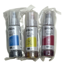 Genuine Epson 502 Ink Combo Pack for ECO-TANK ET-2760 3760 4760 Printers-OEM-3PK picture