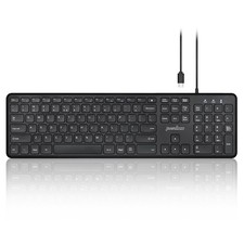Perixx PERIBOARD-210C Wired Full-Size USB-C Keyboard Quiet Scissor Keys picture
