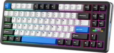 Epomaker TH85 75% Wireless Mechanical Gaming Keyboard - Black White Blue picture