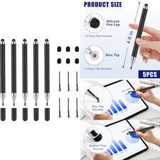 5 Pcs Stylus Pen Set, Touch Screen Stylus with Disc and Rubber Tips, High picture