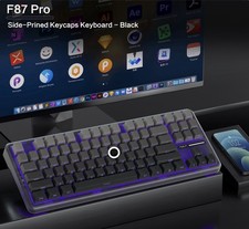 AULA F87 Pro Mechanical Keyboard, Side-Printed Keycaps, QWERTY, Black picture