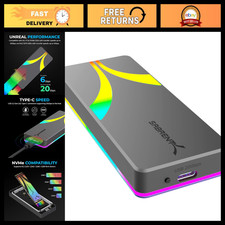 RGB USB4 NVMe & SATA M.2 SSD Enclosure - 20Gbps High-Speed Data Transfer picture